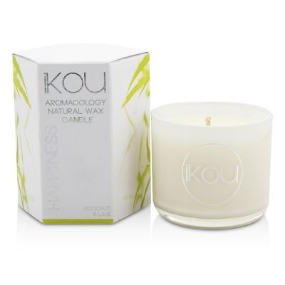iKOU - Eco-Luxury Aromacology Свеча из Натурального Воска - Happiness (Coconut & Lime) (2x2) inch