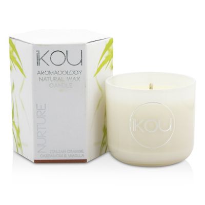 iKOU - Eco-Luxury Aromacology Свеча из Натурального Воска - Nurture (Italian Orange Cardamom & Vanilla)  (2x2) inch