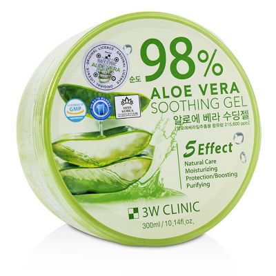 3W Clinic - 98% Aloe Vera Успокаивающий Гель  300ml/10.14oz