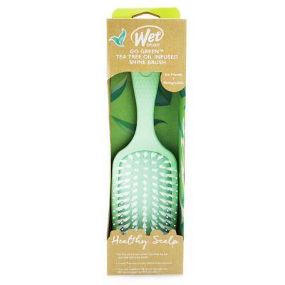 Wet Brush - Go Green Щетка с Маслом для Блеска Волос - # Масло Чайного Дерева  1pc