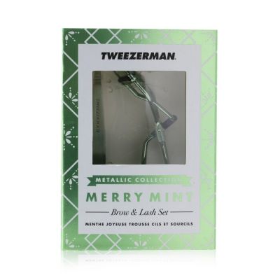 Tweezerman - Merry Mint Набор для Бровей и Ресниц (Metallic Collection)  2pcs