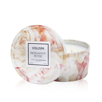 Voluspa - Embossed Tin Candle - Bergamot Rose  170g/6oz