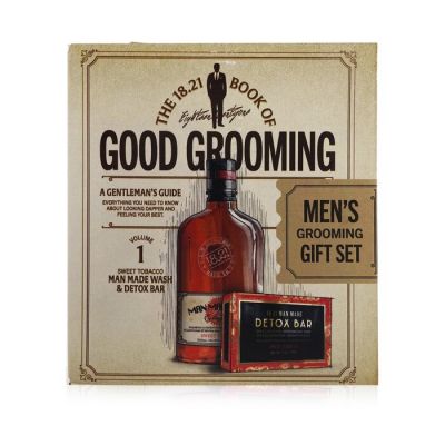 18.21 Man Made - Book of Good Grooming Volume 1 Подарочный Набор: Sweet Tobacco (Гель для Душа 532мл + Мыло Детокс 198г)  2pcs