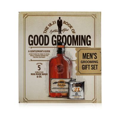 18.21 Man Made - Book of Good Grooming Volume 5 Подарочный Набор: Noble Oud (Гель для Душа 532мл + Масло 60мл)  2pcs