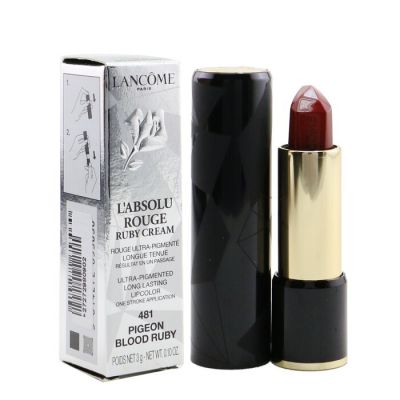 Lancome - L'Absolu Rouge Ruby Cream Lipstick - # 481 Pigeon Blood Ruby (Unboxed)  3g/0.1oz