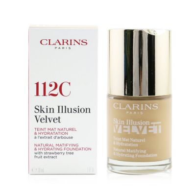 Clarins - Skin Illusion Бархатистая Натуральная Матирующая и Увлажняющая Основа - # 112C Amber  30ml/1oz