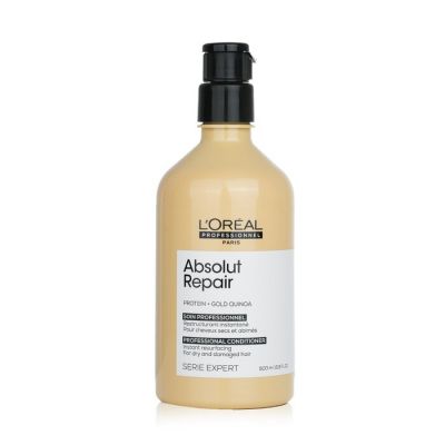 L'Oreal - Professionnel Serie Expert - Absolut Repair Protein + Gold Quinoa Instant Resurfacing Conditioner (For Dry & Damaged Hair)  500ml/16.9oz