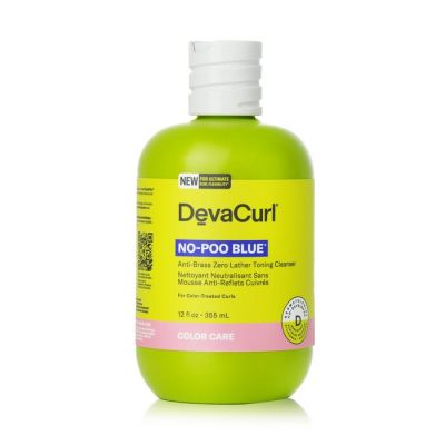 DevaCurl - No-Poo Blue (Anti-Brass Zero Lather Toning Cleanser - For Color-Treated Curls  355ml/12oz