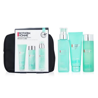 Biotherm - Homme Aquapower Power Of 3 Set : Cleanser + Toning Lotion 200ml + Advanced Gel 100ml  3pcs+1bag