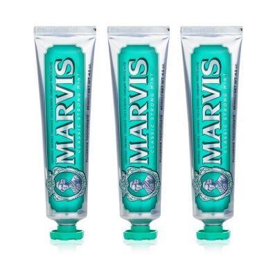 Marvis - Trio Set: 3x Classic Strong Mint Toothpaste With Xylitol  3x85ml/4.5oz