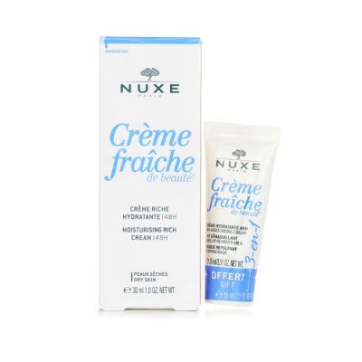 Nuxe - Creme Fraiche De Beaute 48HR Moisturising Rich Cream Gift Set (For Dry To Very Skin, Even Sensitive)  30ml+15ml