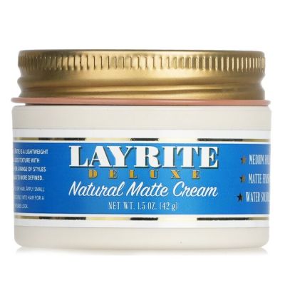 Layrite - Natural Matte Cream (Medium Hold, Matte Finish, Water Soluble)  42g/1.5oz
