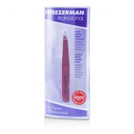 Tweezerman - Профессиональный Скошенный Пинцет - Яркий Красный  -