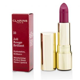 Clarins - Joli Rouge Brillant (Увлажняющая Сияющая Губная Помада) - # 33 Soft Plum  3.5g/0.1oz