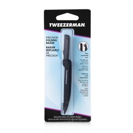 Tweezerman - Точная Складная Бритва для Бровей - Черный  -