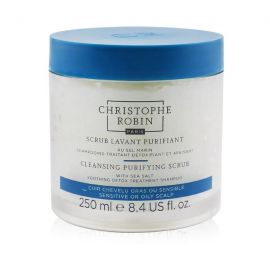 Christophe Robin - Cleansing Purifying Scrub with Sea Salt (Soothing Detox Treatment Shampoo) - Sensitive or Oily Scalp  250ml/8.4oz
